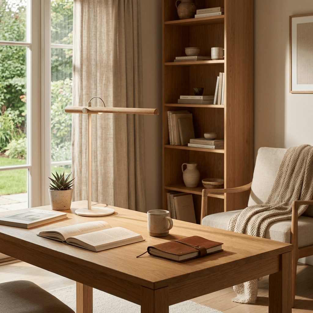 Linear Wood Bar Desk Lamp - Vakkerlight
