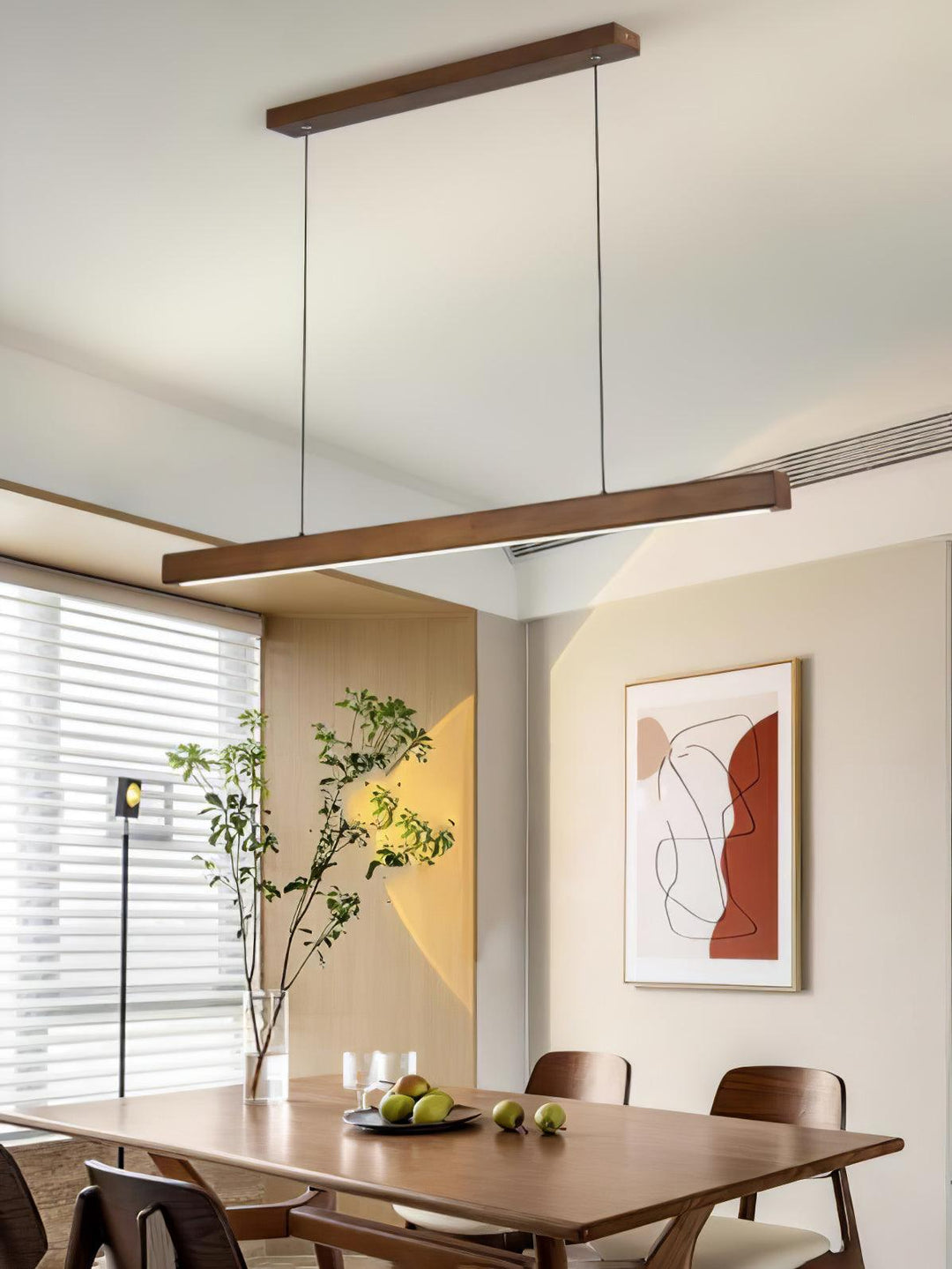 Linear Wooden Pendant Light - Vakkerlight