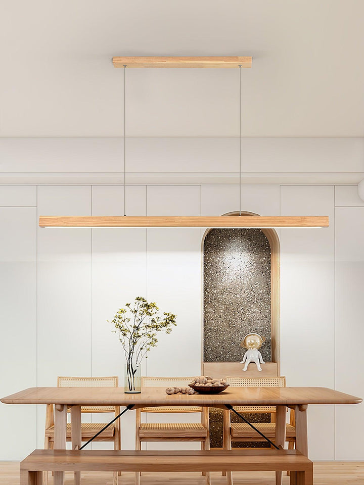 Linear Wooden Pendant Light - Vakkerlight