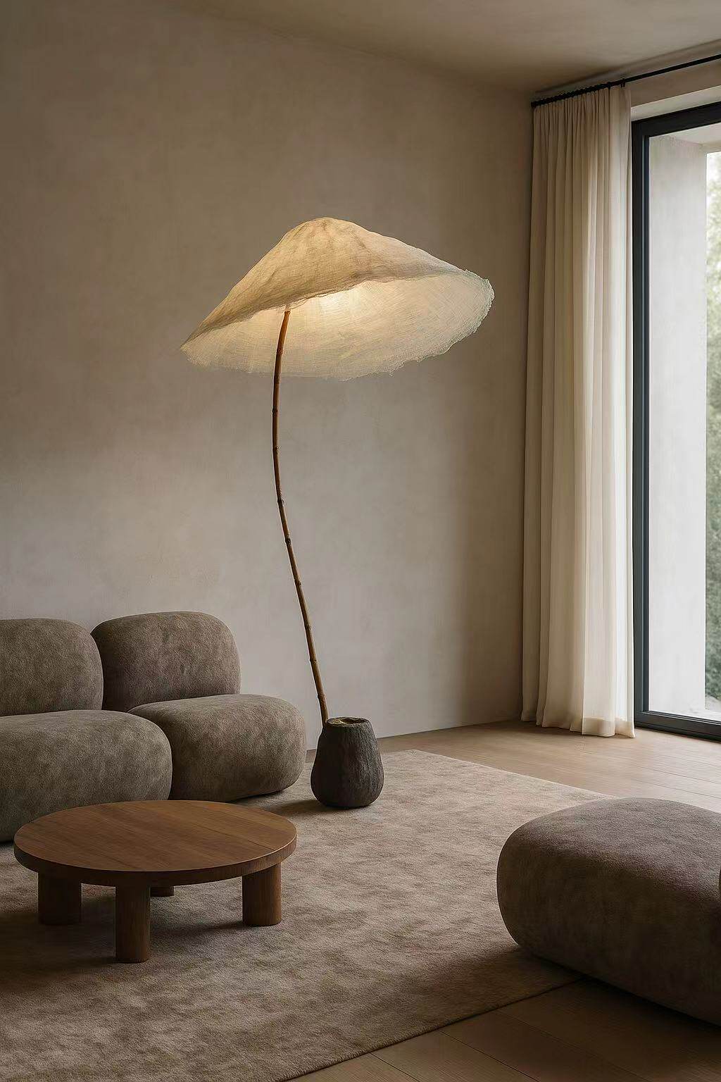 Linen Canopy Floor Lamp - Vakkerlight