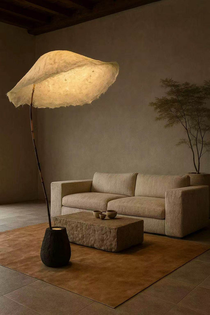 Linen Canopy Floor Lamp - Vakkerlight