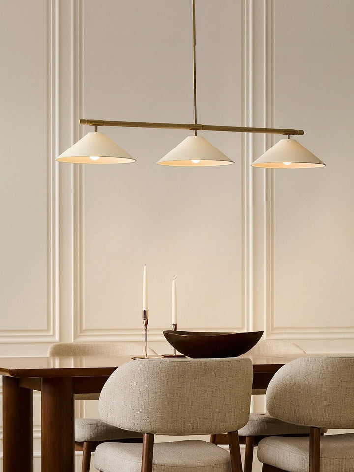 Linen Cone Linear Chandelier - Vakkerlight