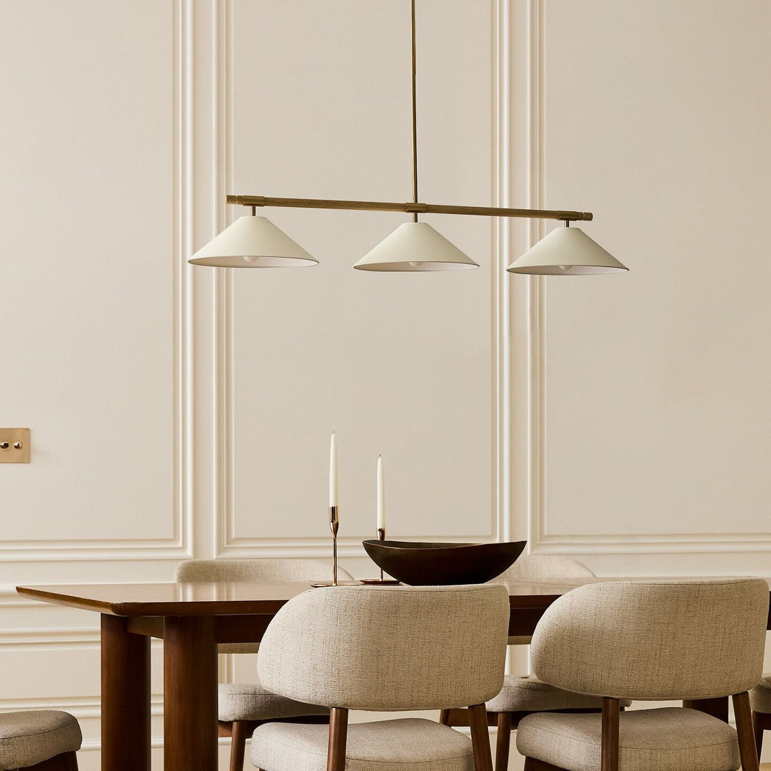 Linen Cone Linear Chandelier - Vakkerlight