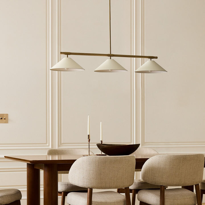 Linen Cone Linear Chandelier - Vakkerlight