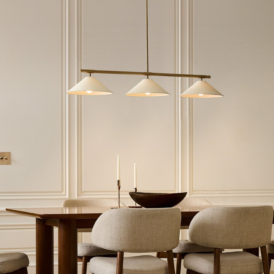 Linen Cone Linear Chandelier - Vakkerlight
