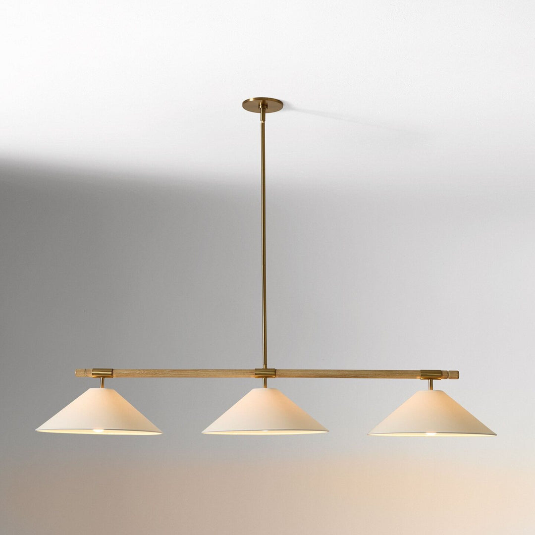 Linen Cone Linear Chandelier - Vakkerlight