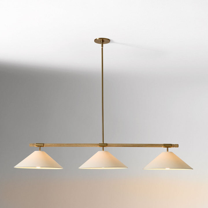 Linen Cone Linear Chandelier - Vakkerlight