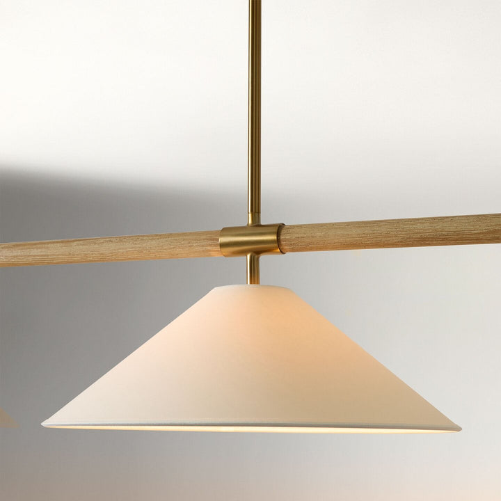 Linen Cone Linear Chandelier - Vakkerlight