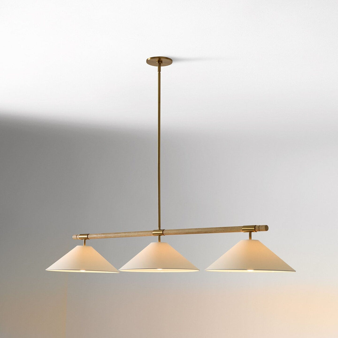 Linen Cone Linear Chandelier - Vakkerlight