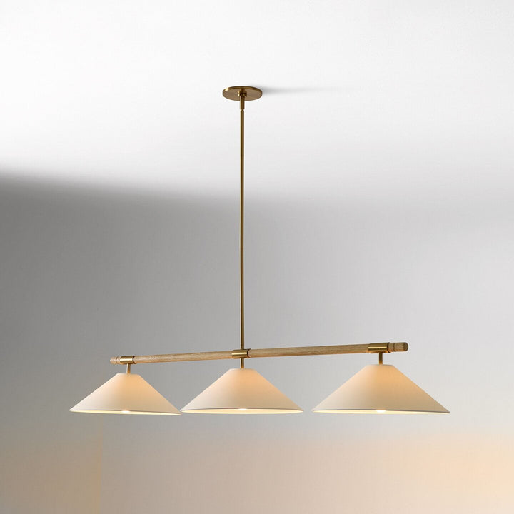 Linen Cone Linear Chandelier - Vakkerlight