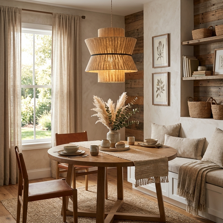 Linen Gourd Pendant Lamp