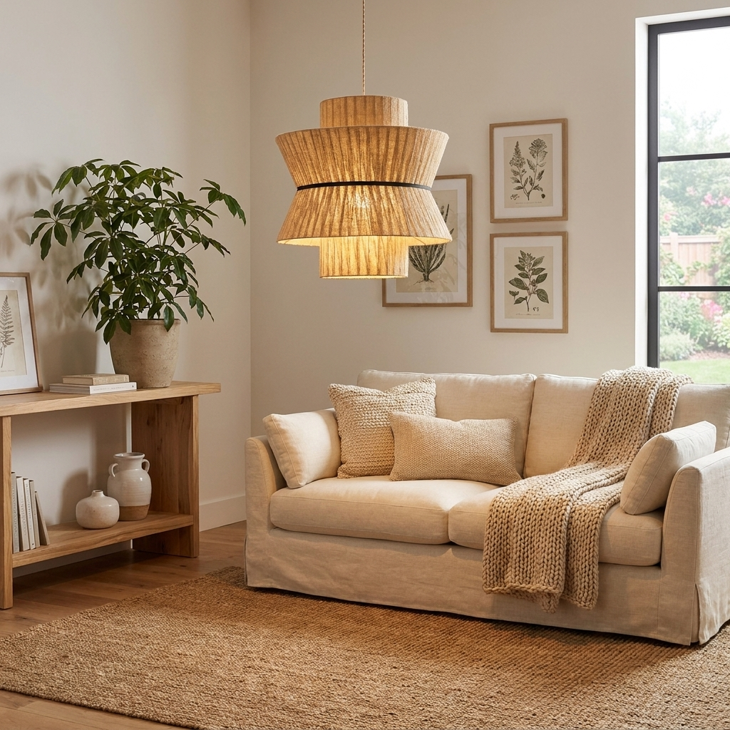 Linen Gourd Pendant Lamp
