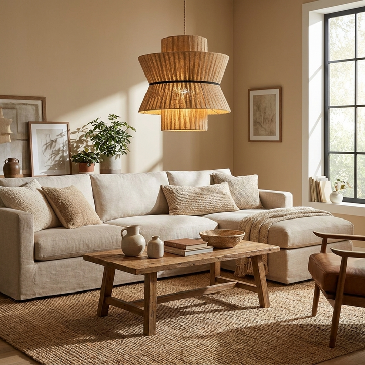 Linen Gourd Pendant Lamp
