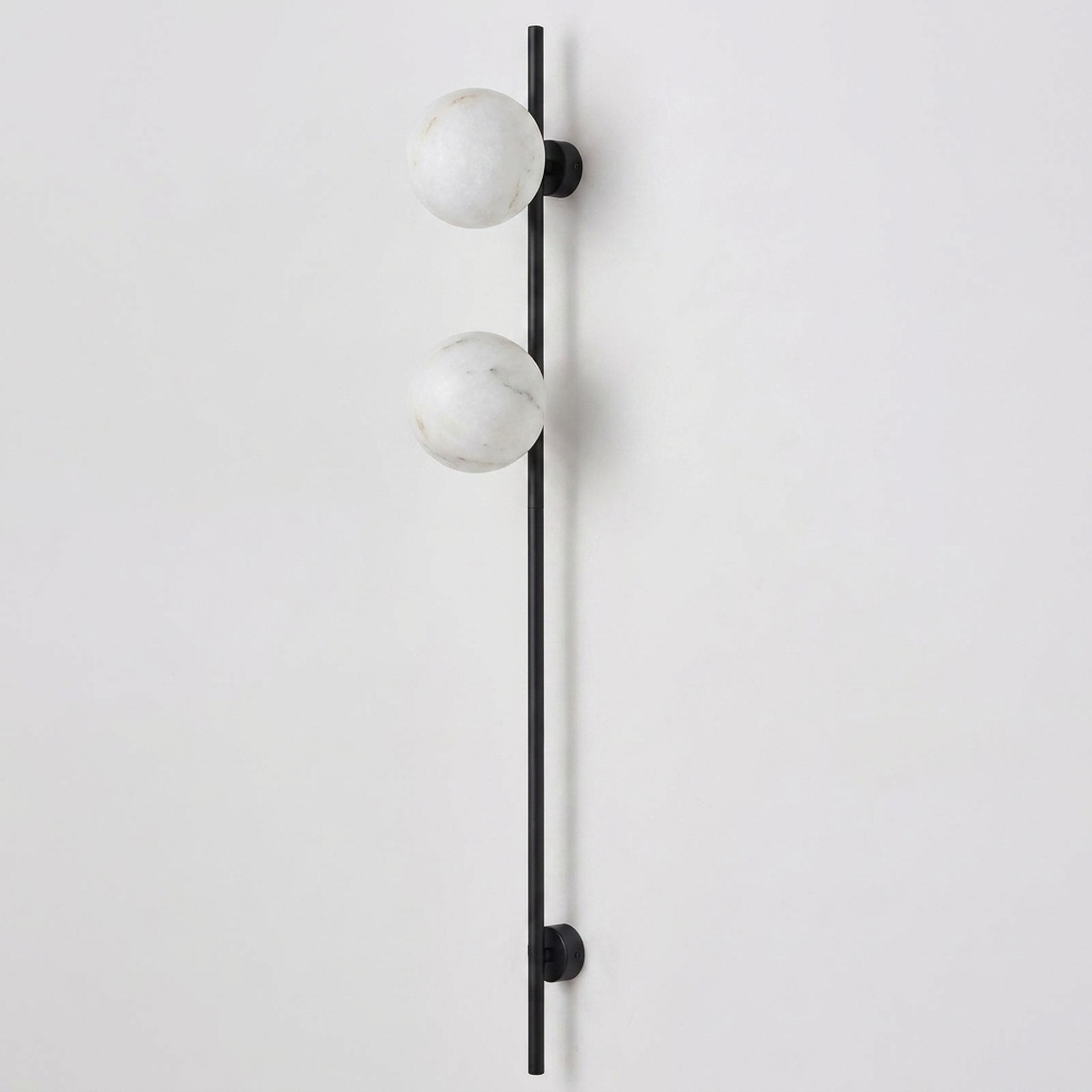 Liora Alabaster Double Globe Wall Sconce