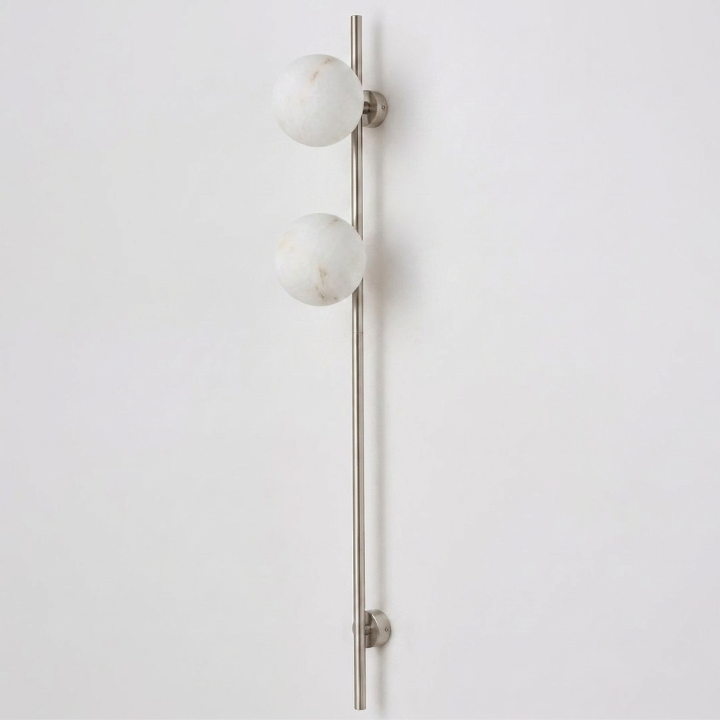 Liora Alabaster Double Globe Wall Sconce
