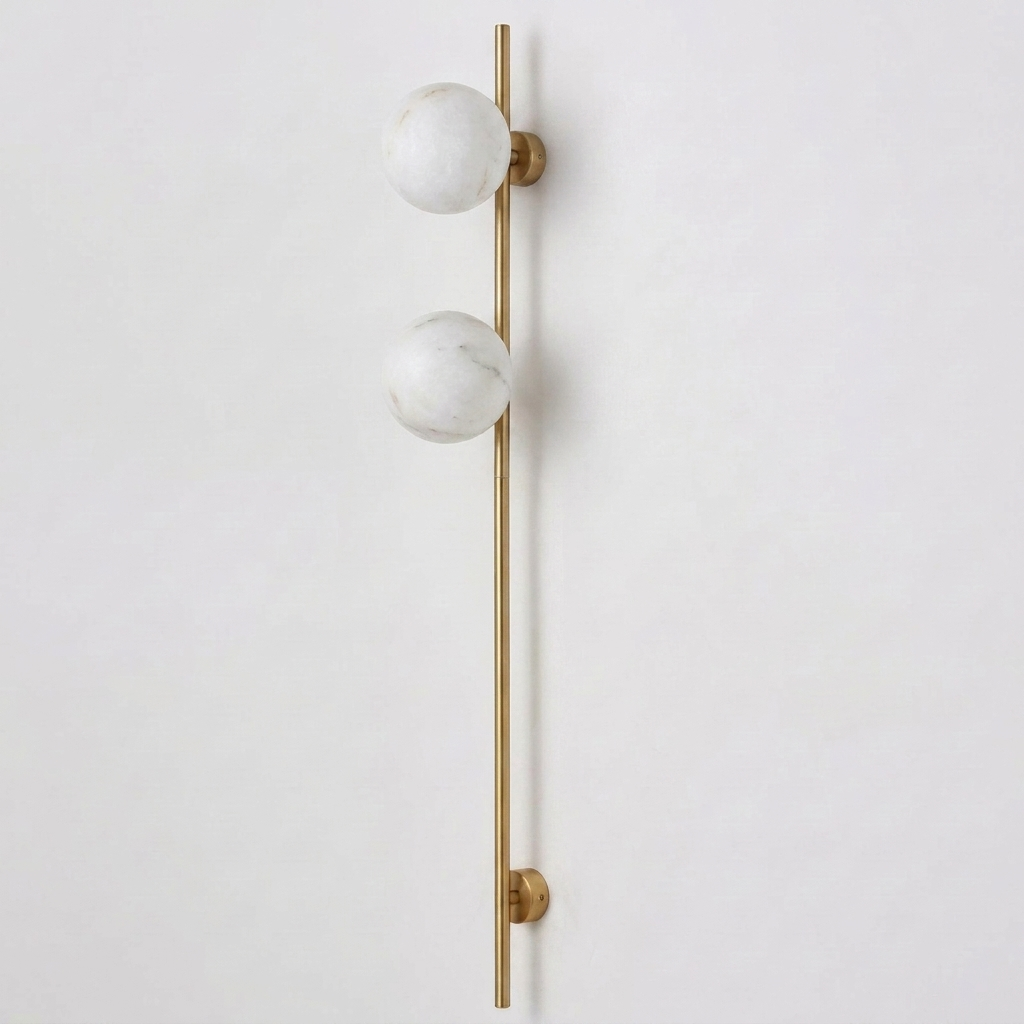 Liora Alabaster Double Globe Wall Sconce