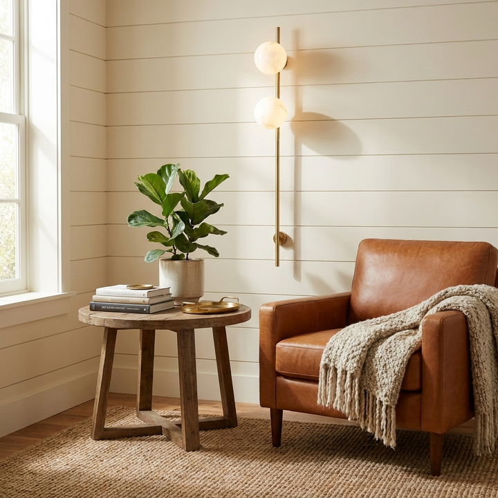Liora Alabaster Double Globe Wall Sconce