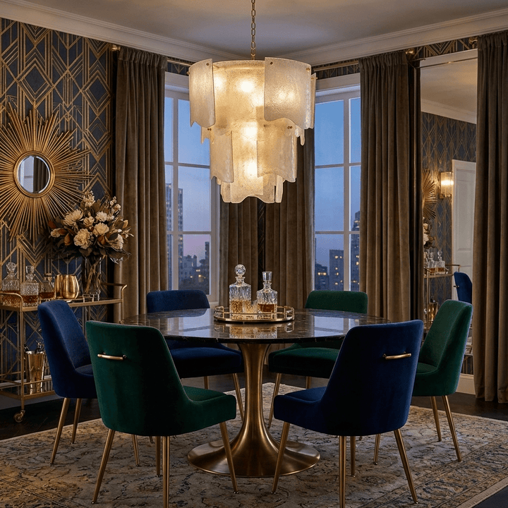 Liora Melted Glass Chandelier - Vakkerlight