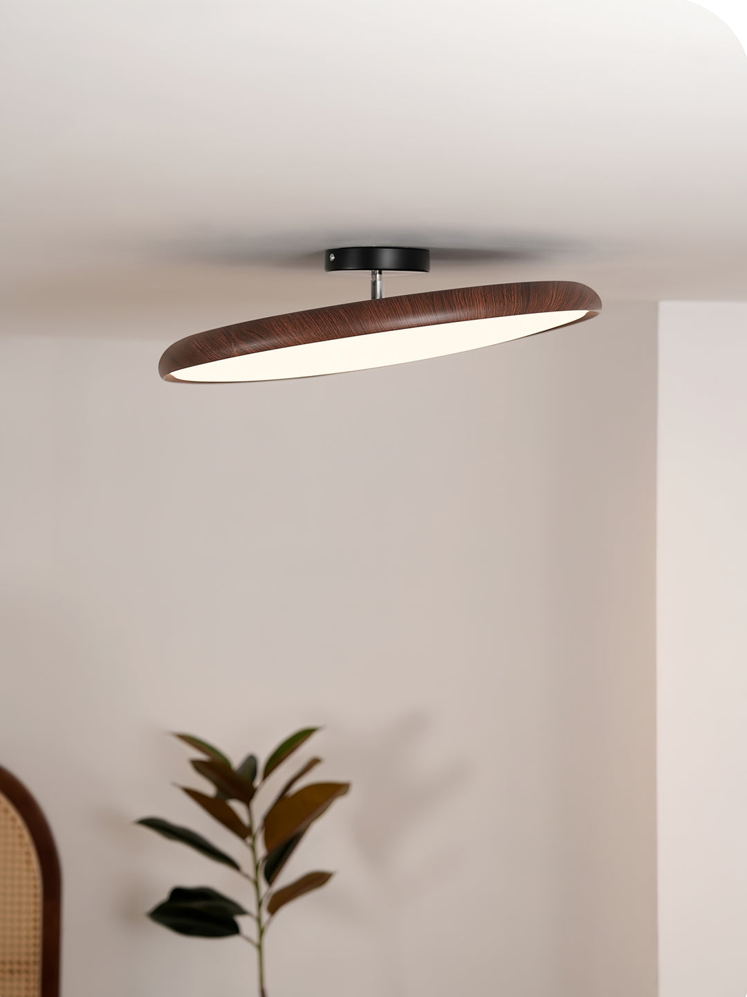 Lola Wood Grain Adjustable Ceiling Lamp