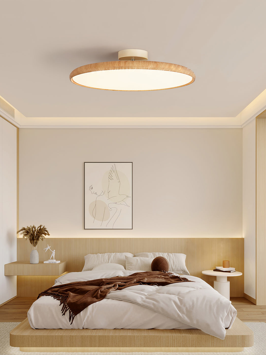 Lola Wood Grain Adjustable Ceiling Lamp