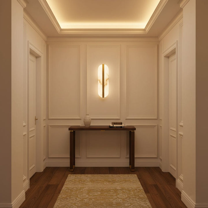 Long Ellipse Alabaster Wall Sconce - Vakkerlight