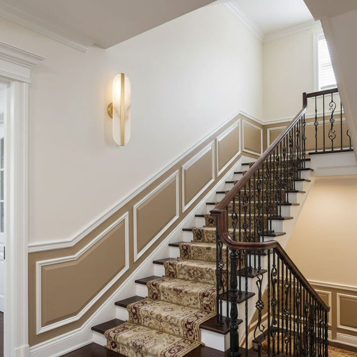 Long Ellipse Alabaster Wall Sconce - Vakkerlight