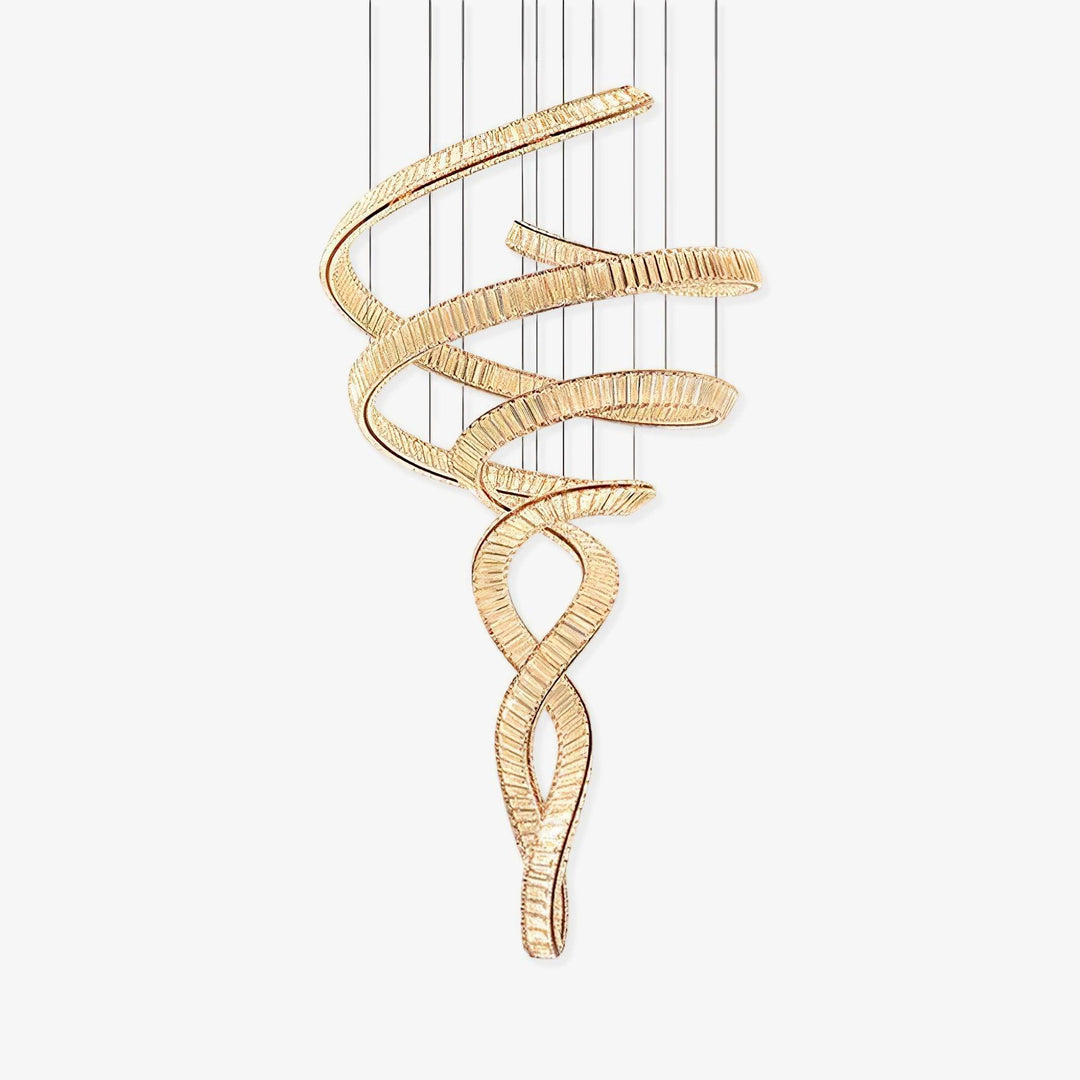 Long Spiral Crystal Chandelier - Vakkerlight