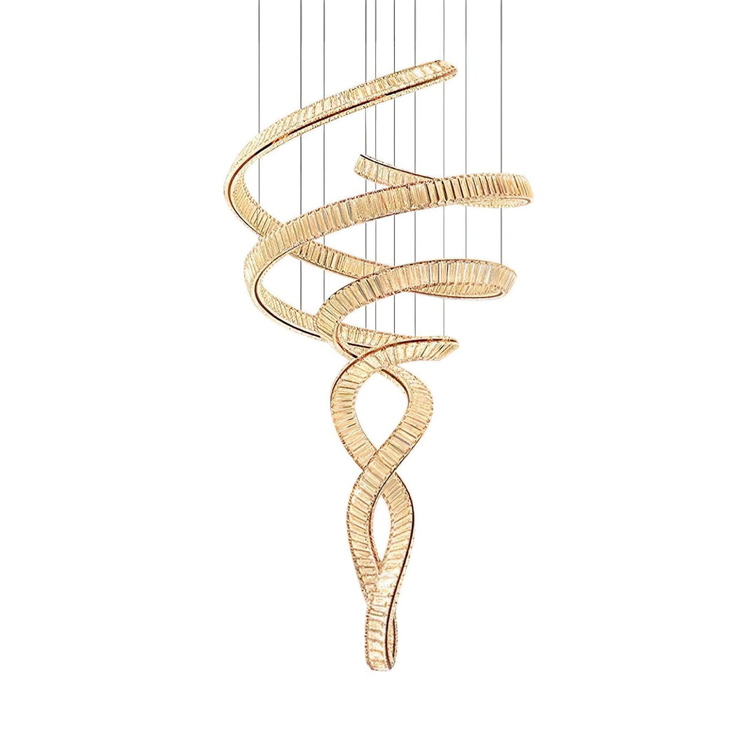 Long Spiral Crystal Chandelier - Vakkerlight