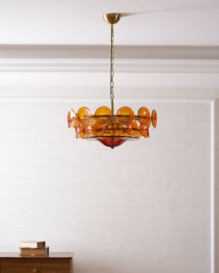 Solaris Disc Murano Chandelier - Vakkerlight