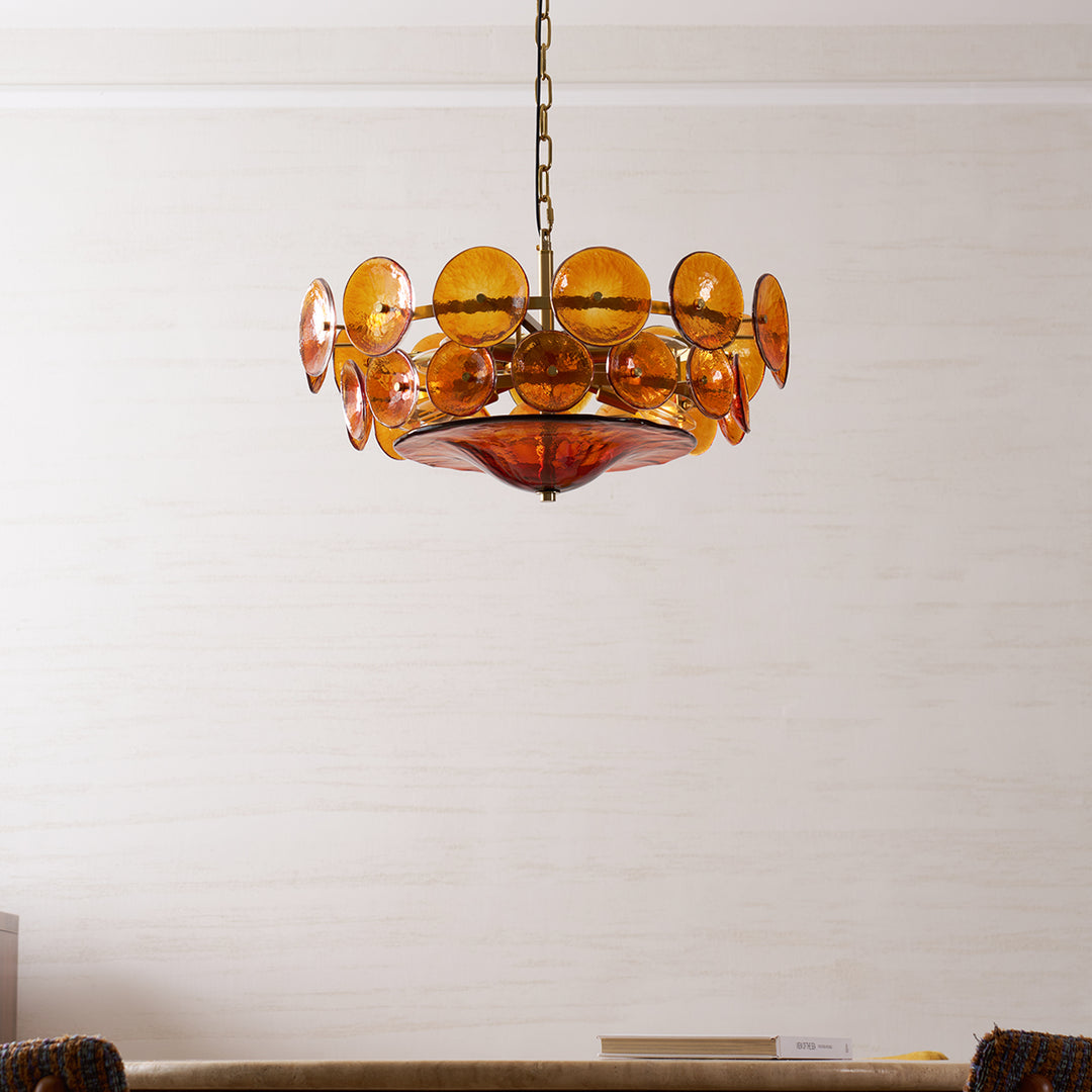 Solaris Disc Murano Chandelier - Vakkerlight