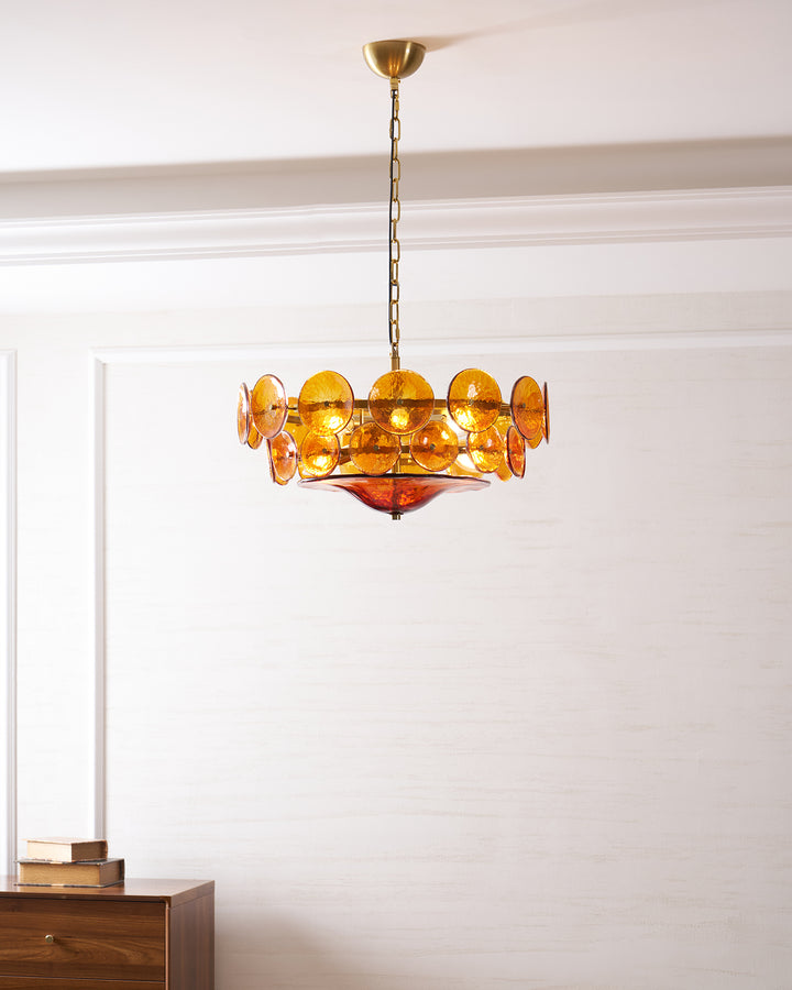 Solaris Disc Murano Chandelier - Vakkerlight
