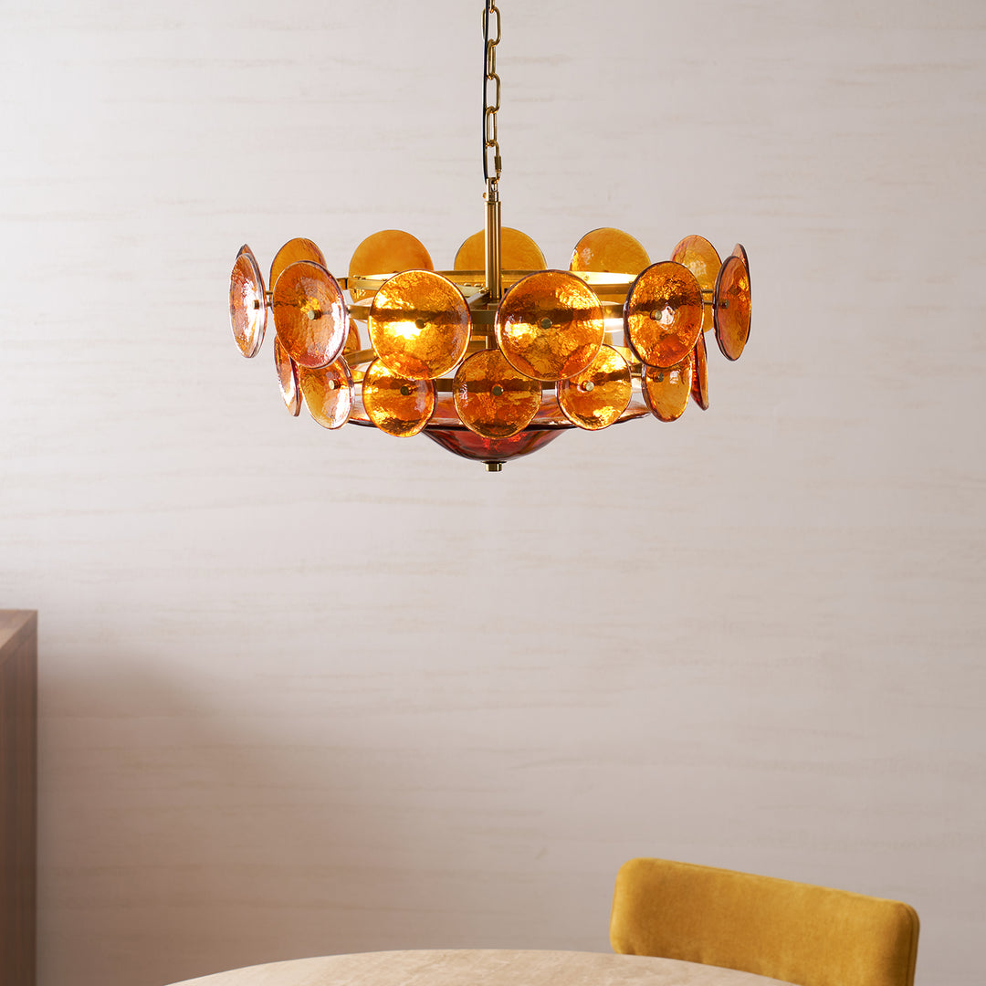 Solaris Disc Murano Chandelier - Vakkerlight