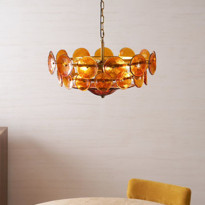 Solaris Disc Murano Chandelier - Vakkerlight