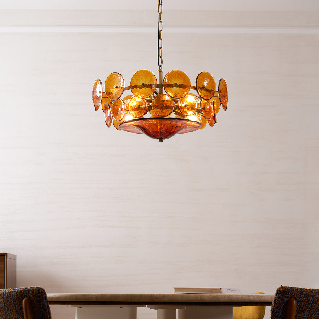 Solaris Disc Murano Chandelier - Vakkerlight