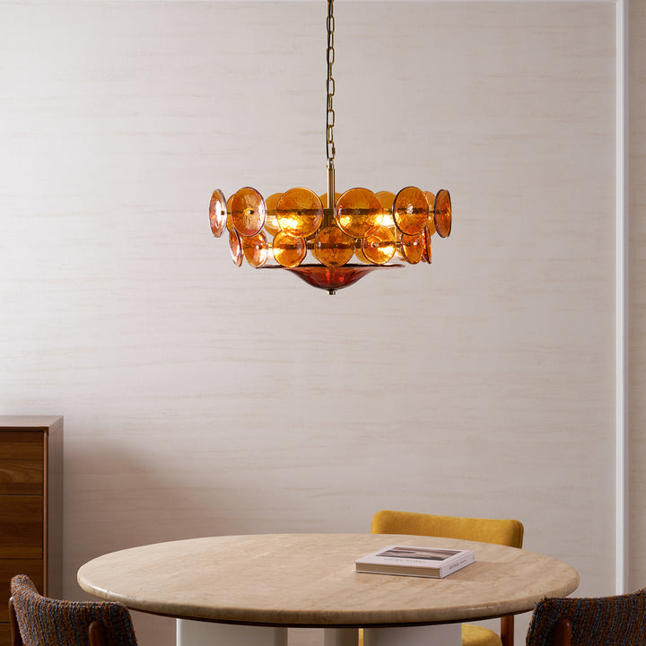 Solaris Disc Murano Chandelier - Vakkerlight