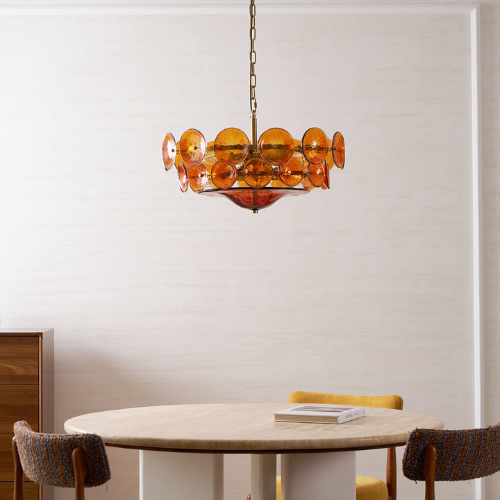 Solaris Disc Murano Chandelier - Vakkerlight