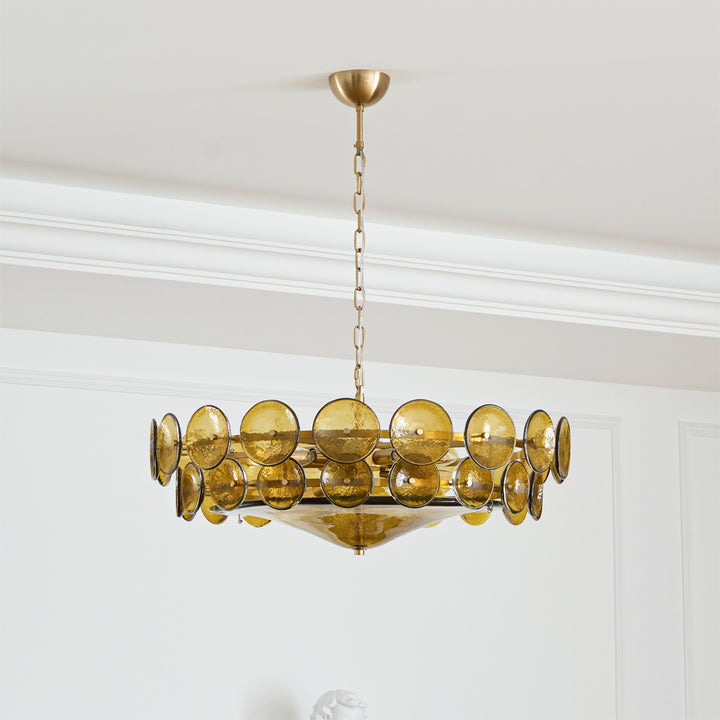 Solaris Disc Murano Chandelier - Vakkerlight