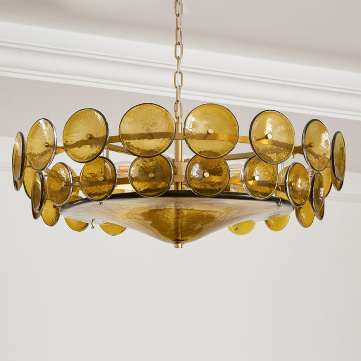 Solaris Disc Murano Chandelier - Vakkerlight