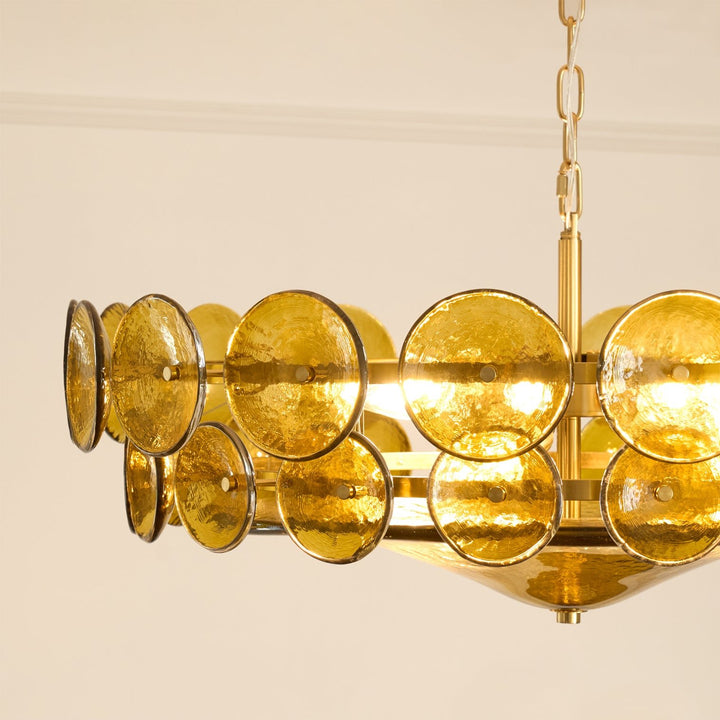 Solaris Disc Murano Chandelier - Vakkerlight