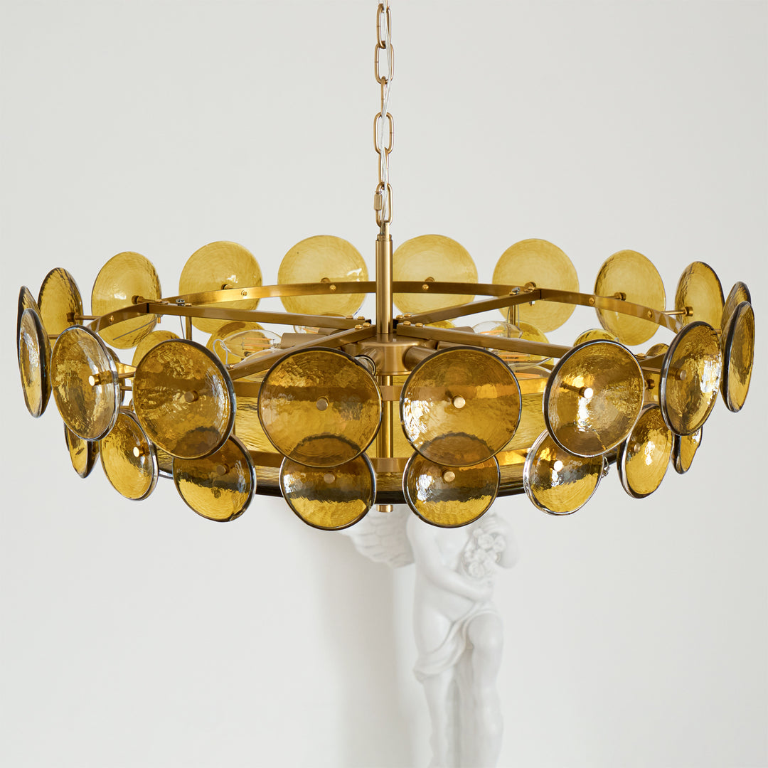 Solaris Disc Murano Chandelier - Vakkerlight