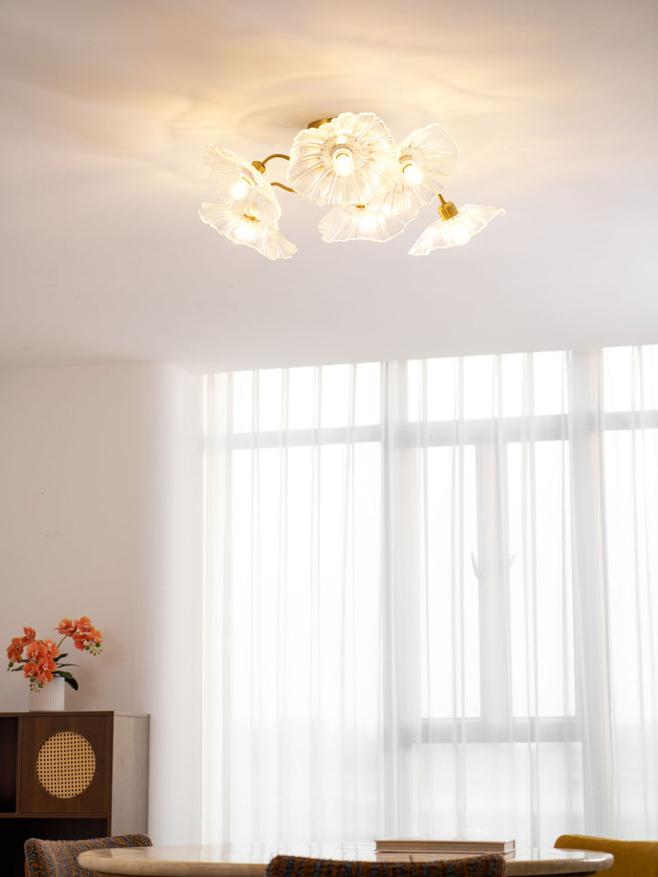 Lotus Leaf Glass Ceiling Lamp - Vakkerlight