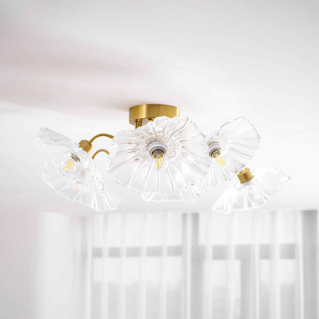 Lotus Leaf Glass Ceiling Lamp - Vakkerlight