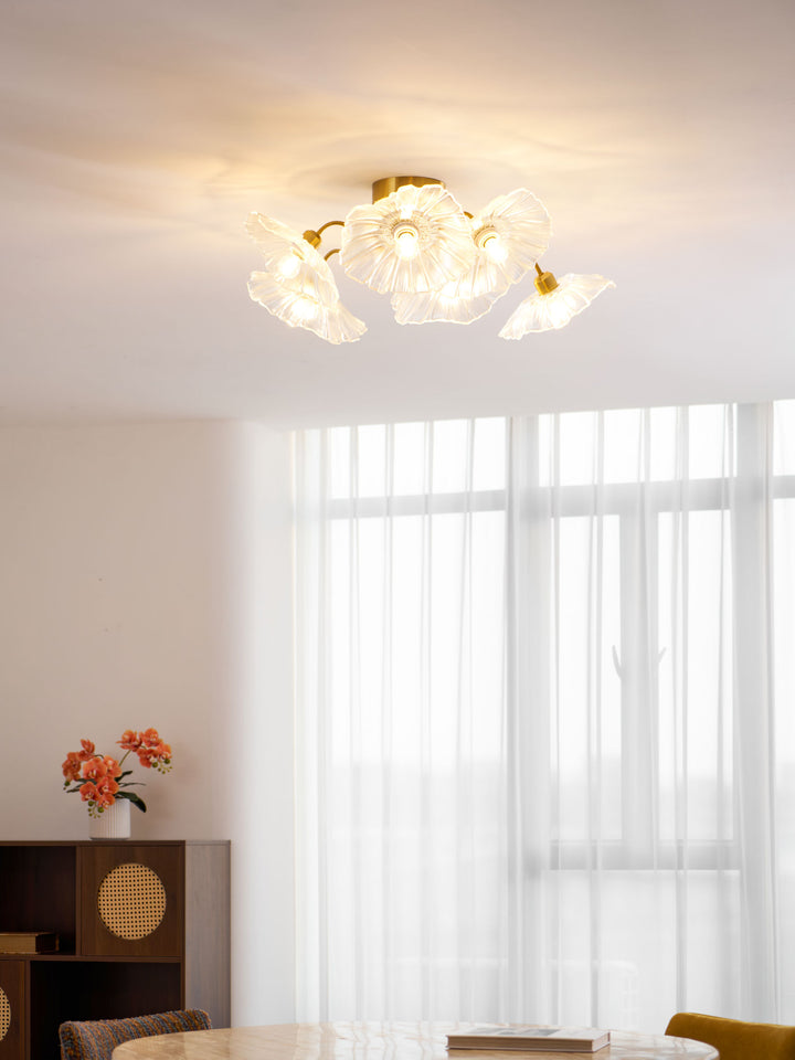 Lotus Leaf Glass Ceiling Lamp - Vakkerlight