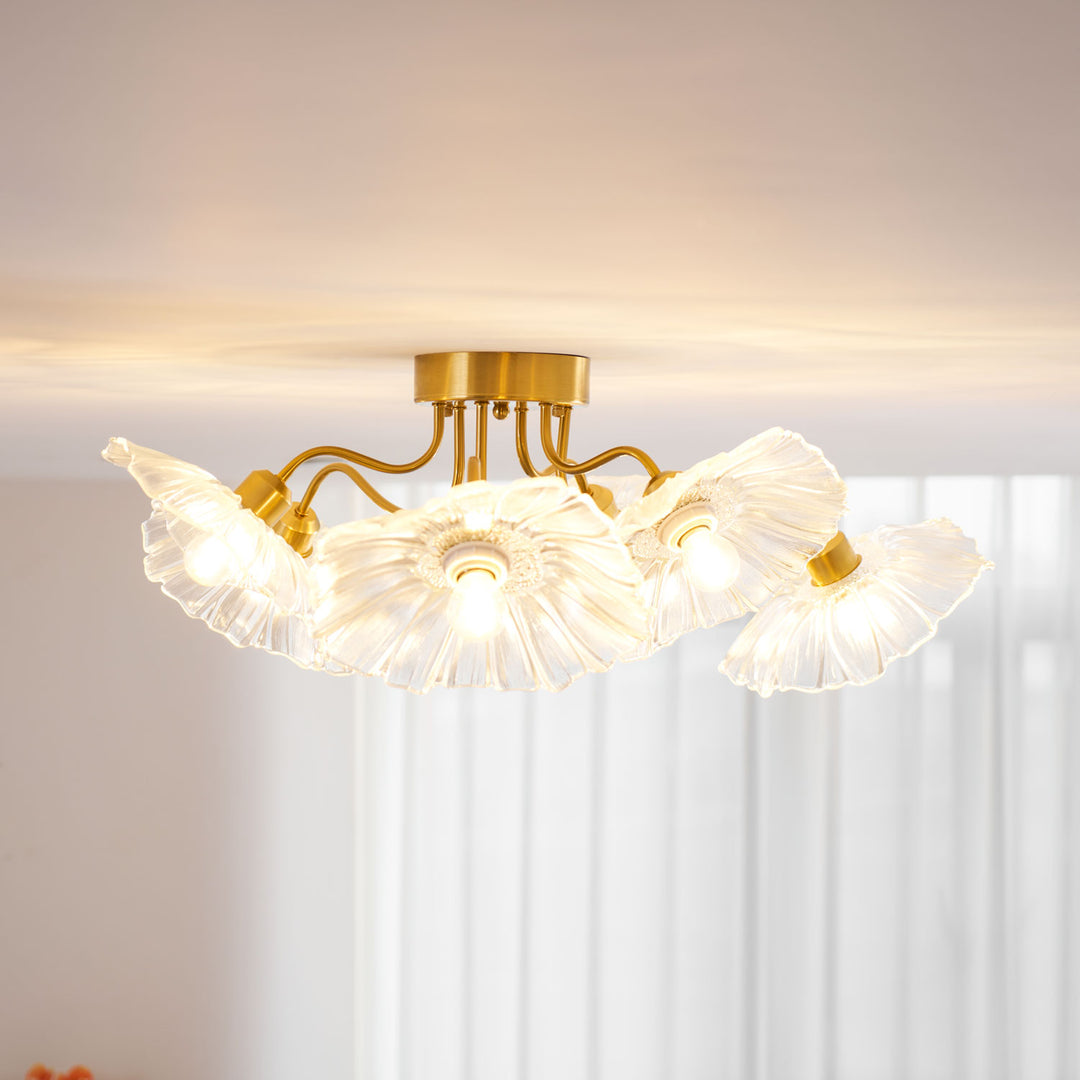 Lotus Leaf Glass Ceiling Lamp - Vakkerlight