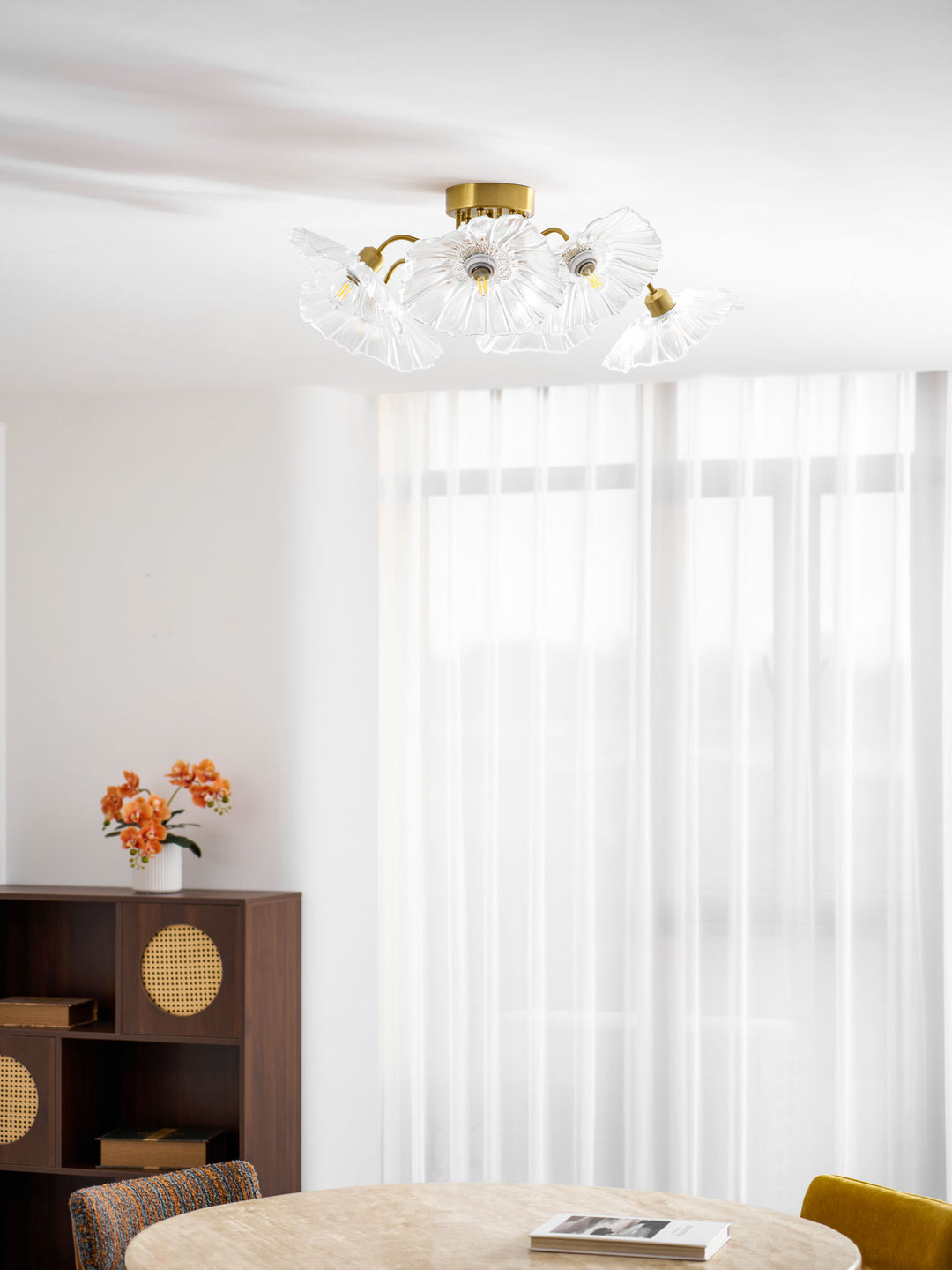 Lotus Leaf Glass Ceiling Lamp - Vakkerlight