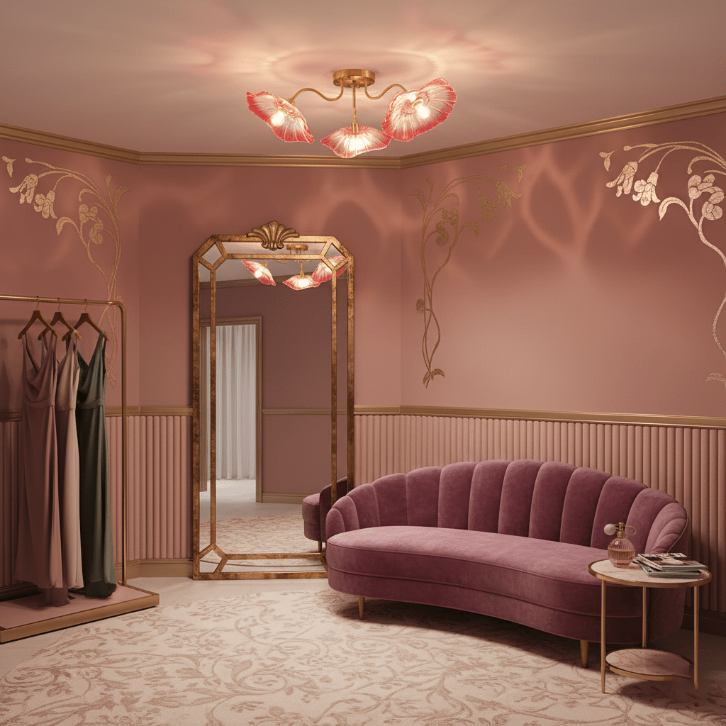 Lotus Leaf Glass Ceiling Lamp - Vakkerlight