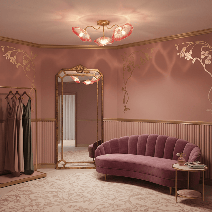 Lotus Leaf Glass Ceiling Lamp - Vakkerlight