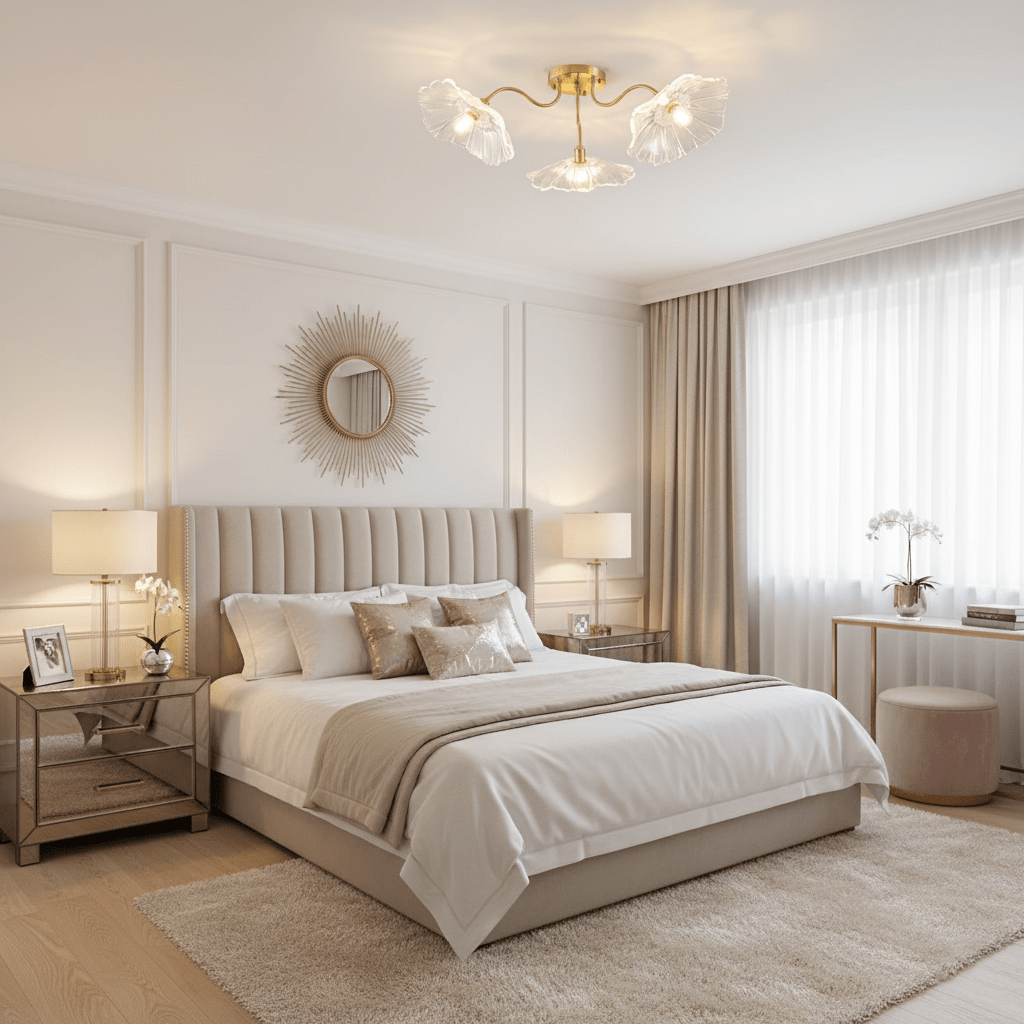 Lotus Leaf Glass Ceiling Lamp - Vakkerlight