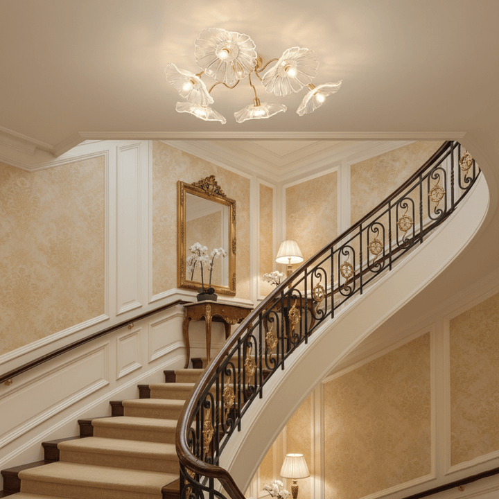 Lotus Leaf Glass Ceiling Lamp - Vakkerlight