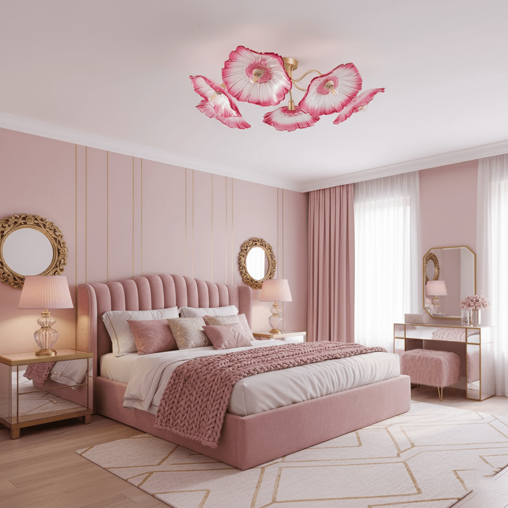 Lotus Leaf Glass Ceiling Lamp - Vakkerlight